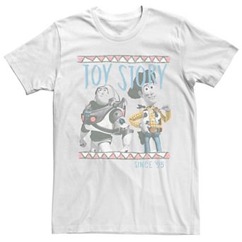 Men's Disney Pixar Toy Story Buzz And Woody Pastel Sketch Tee