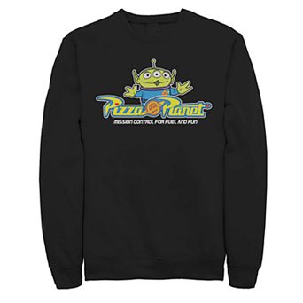 Men's Disney Pixar Toy Story Pizza Planet Alien Logo Fleece