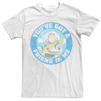 Men's Disney Pixar Toy Story Buzz Friend In Me Logo Graphic Tee