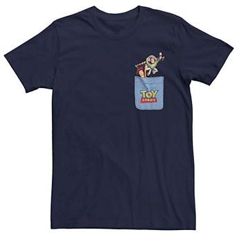 Disney / Pixar's Toy Story Buzz Lightyear & Woody Men's Faux Pocket Tee