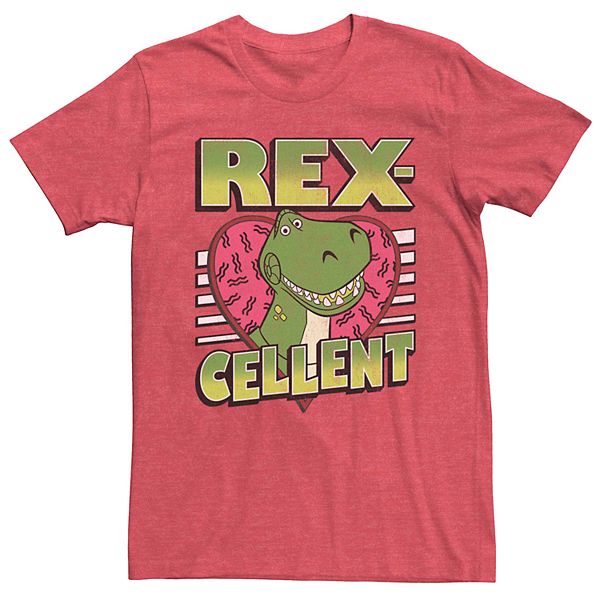 Men's Disney Pixar Toy Story Rex-Cellent Heart Graphic Tee