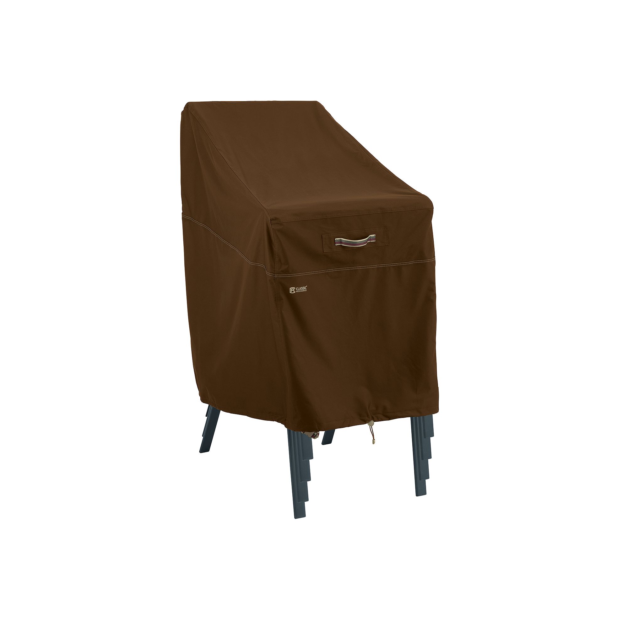 Classic Accessories Madrona Stackable Patio Chairs Cover - Outdoor, Dark Br