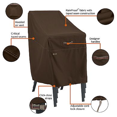Classic Accessories Madrona Stackable Patio Chairs Cover - Outdoor