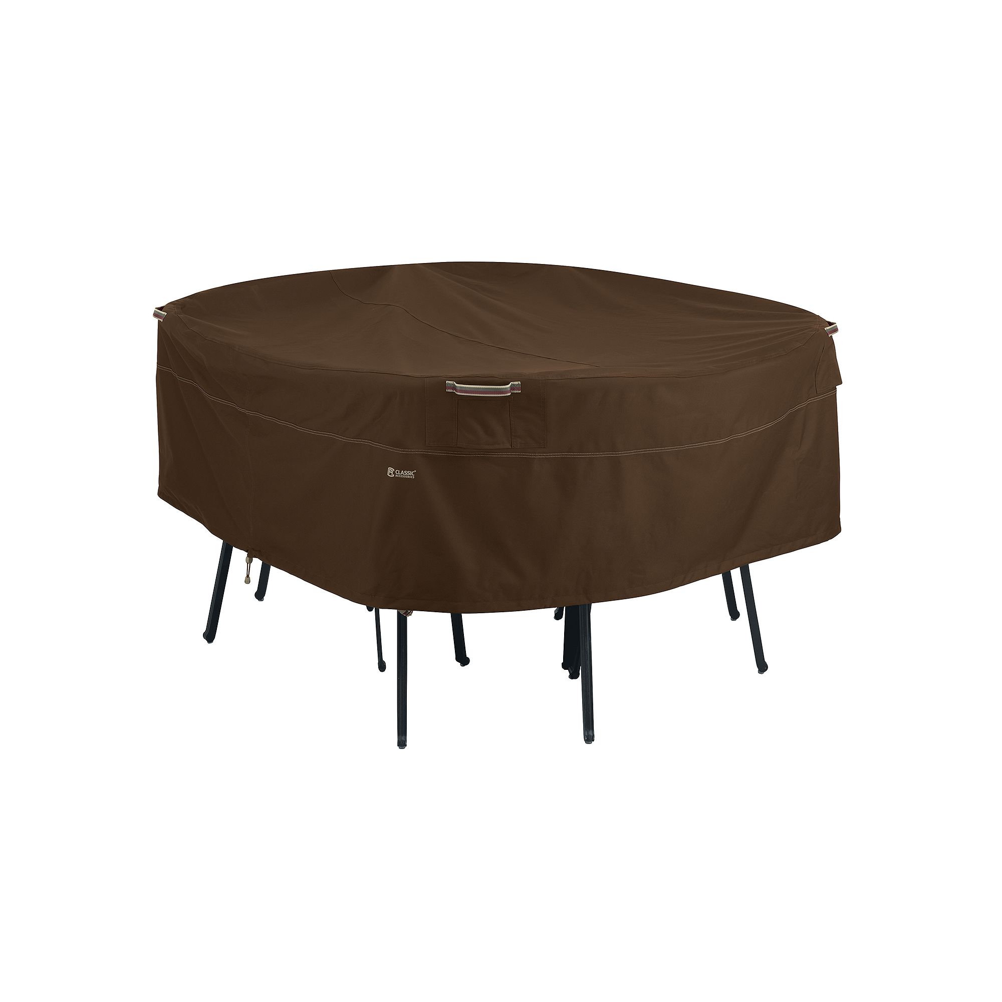 Classic Accessories Madrona X-Large Round Patio Table & Chair Set Cover, Da