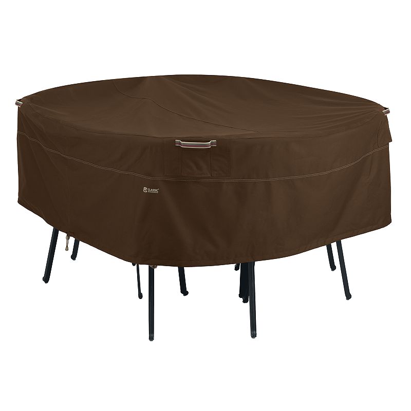 Classic Accessories Madrona X-Large Round Patio Table & Chair Set Cover, Da