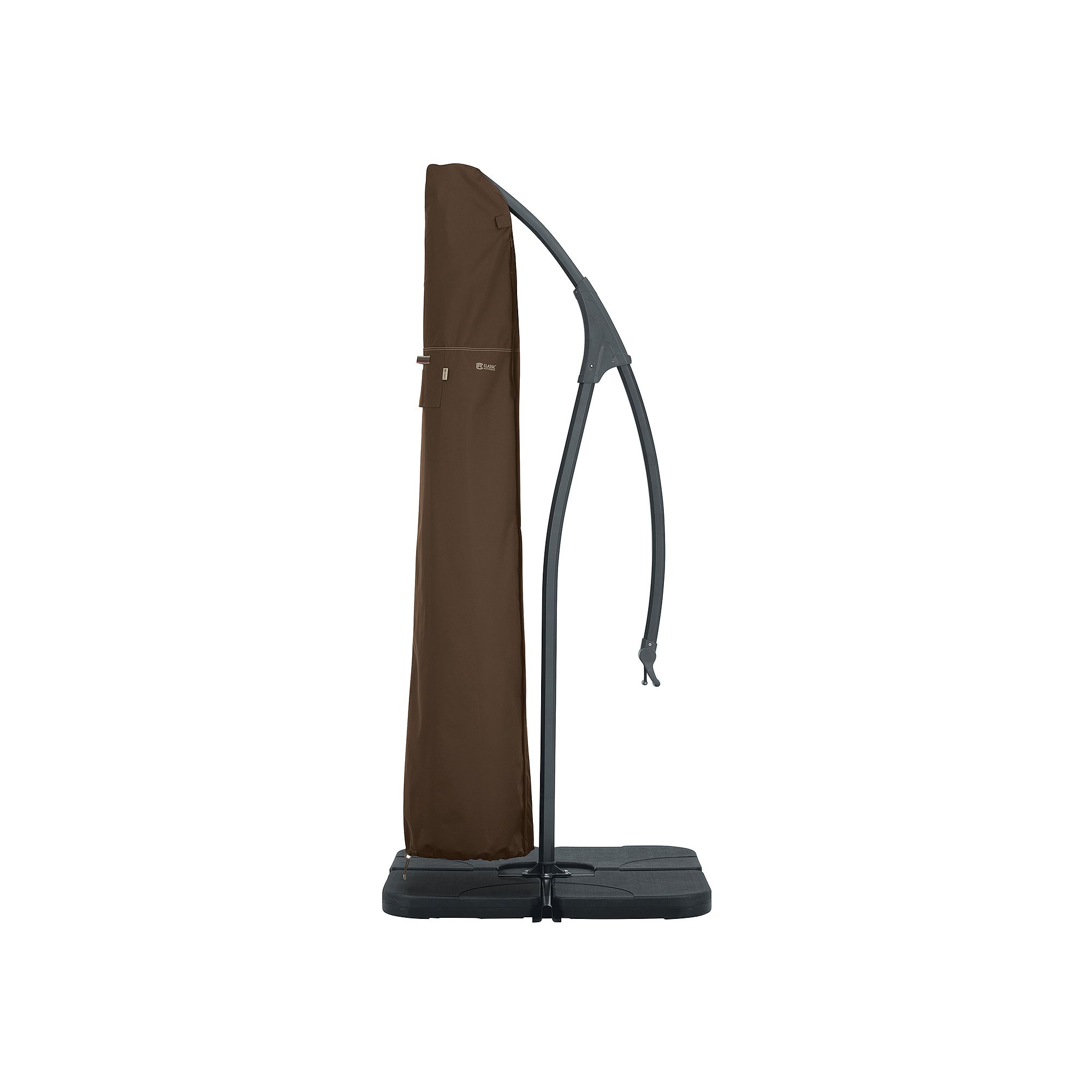 Classic Accessories Madrona Offset Patio Umbrella Cover, Dark Brown