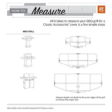 Classic Accessories Madrona Large RainProof BBQ Grill Cover