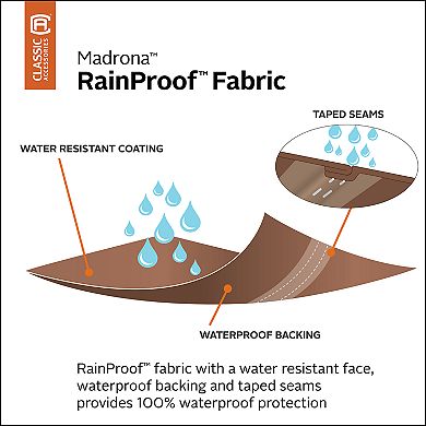Classic Accessories Madrona RainProof Patio Lounge Chair Cover
