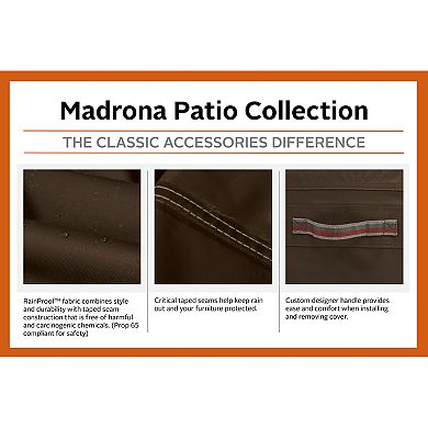 Classic Accessories Madrona Medium RainProof Deep Seated Patio Loveseat Cover