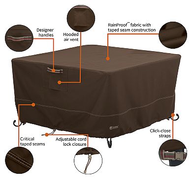 Classic Accessories Madrona RainProof Square Fire Pit Table Cover