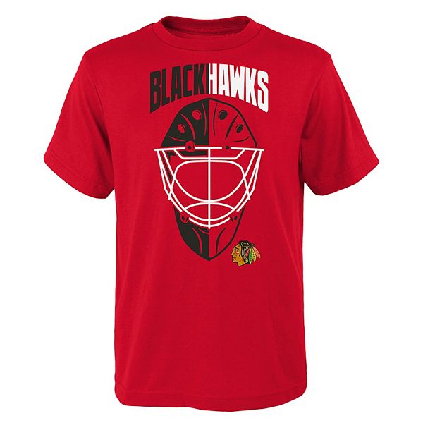 Boys 4 20 Chicago Blackhawks Mask Made Graphic Tee - red dodgeball shirt roblox