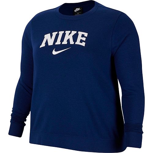 Plus Size Nike Logo Pullover Sweatshirt