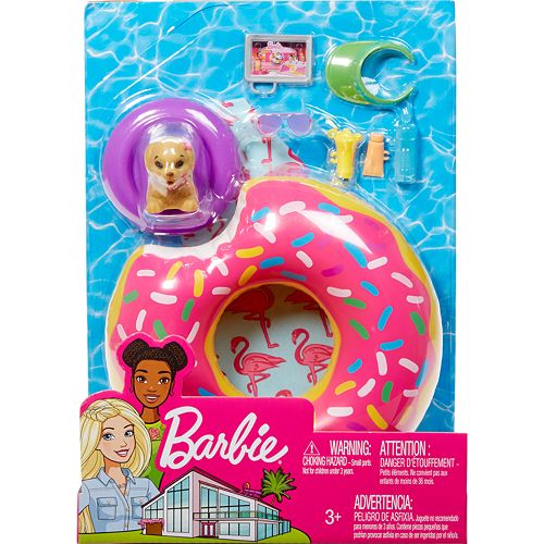 barbie outdoor furniture set with donut floatie