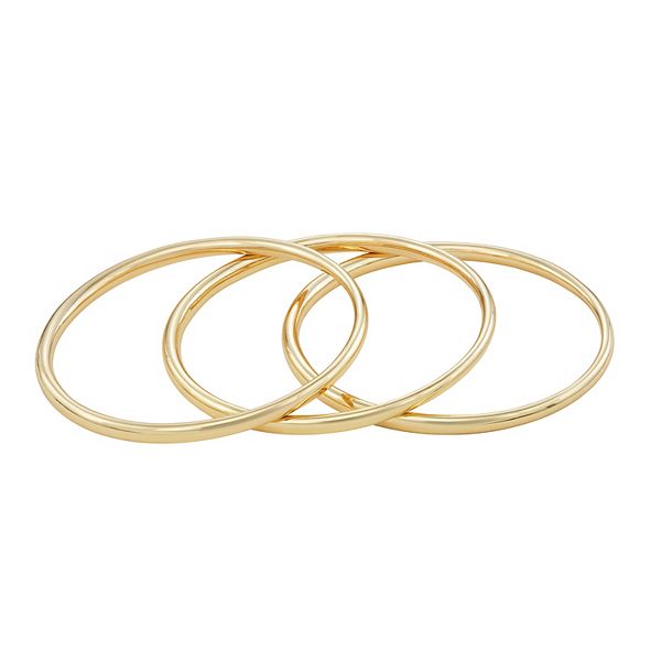 Nine West Bangle Bracelet Set - Gold Tone