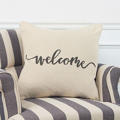 Rizzy Home Welcome Throw Pillow