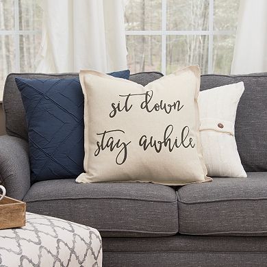 Rizzy Home Set Down Throw Pillow