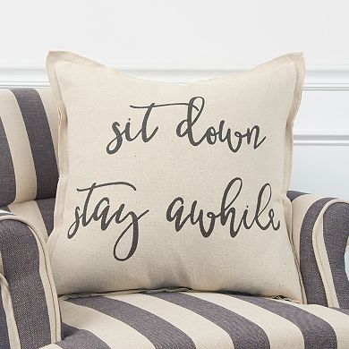 Rizzy Home Set Down Throw Pillow