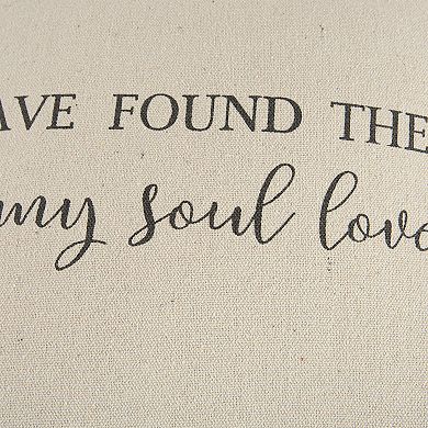 Rizzy Home "I Have Found The One My Soul Loves" Throw Pillow