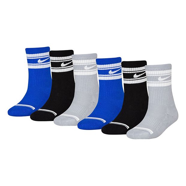 Boys Nike 6-Pack Everyday Cushioned Crew Socks