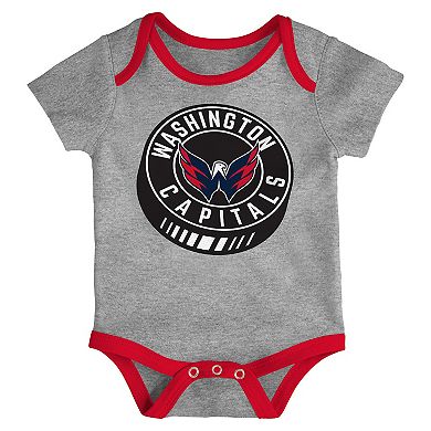 Baby Washington Capitals 3-Pack Cuddle & Play Bodysuits