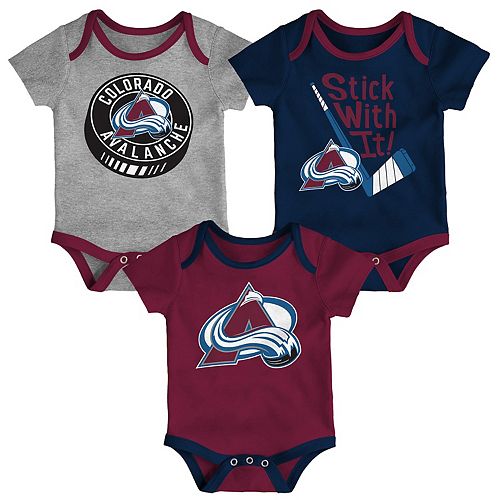 Baby Colorado Avalanche 3Pack Cuddle & Play Bodysuits