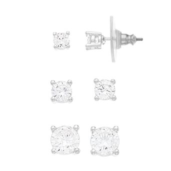 Nine West Cubic Zirconia Stud Earring Set