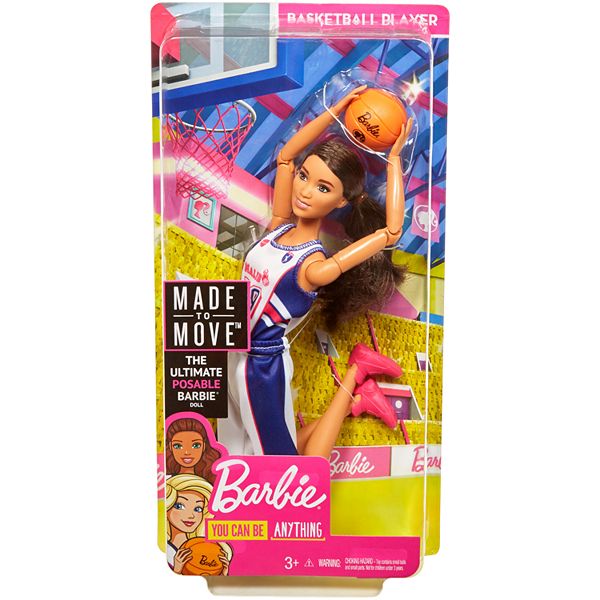 Praten tegen Gelijkwaardig Tram Barbie®️ Made to Move™️ Basketball Player Doll