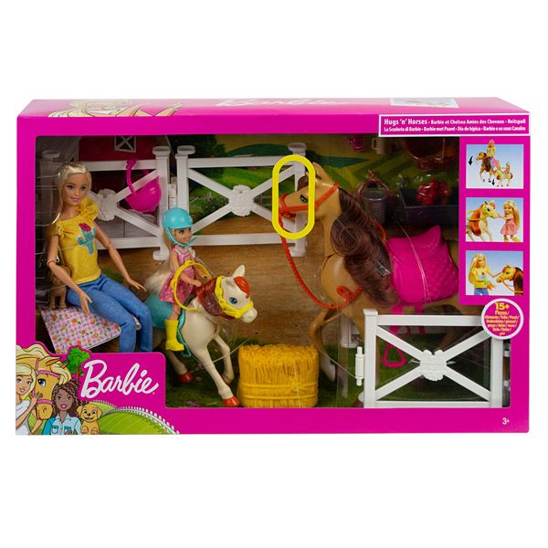 Barbie and shop horse set