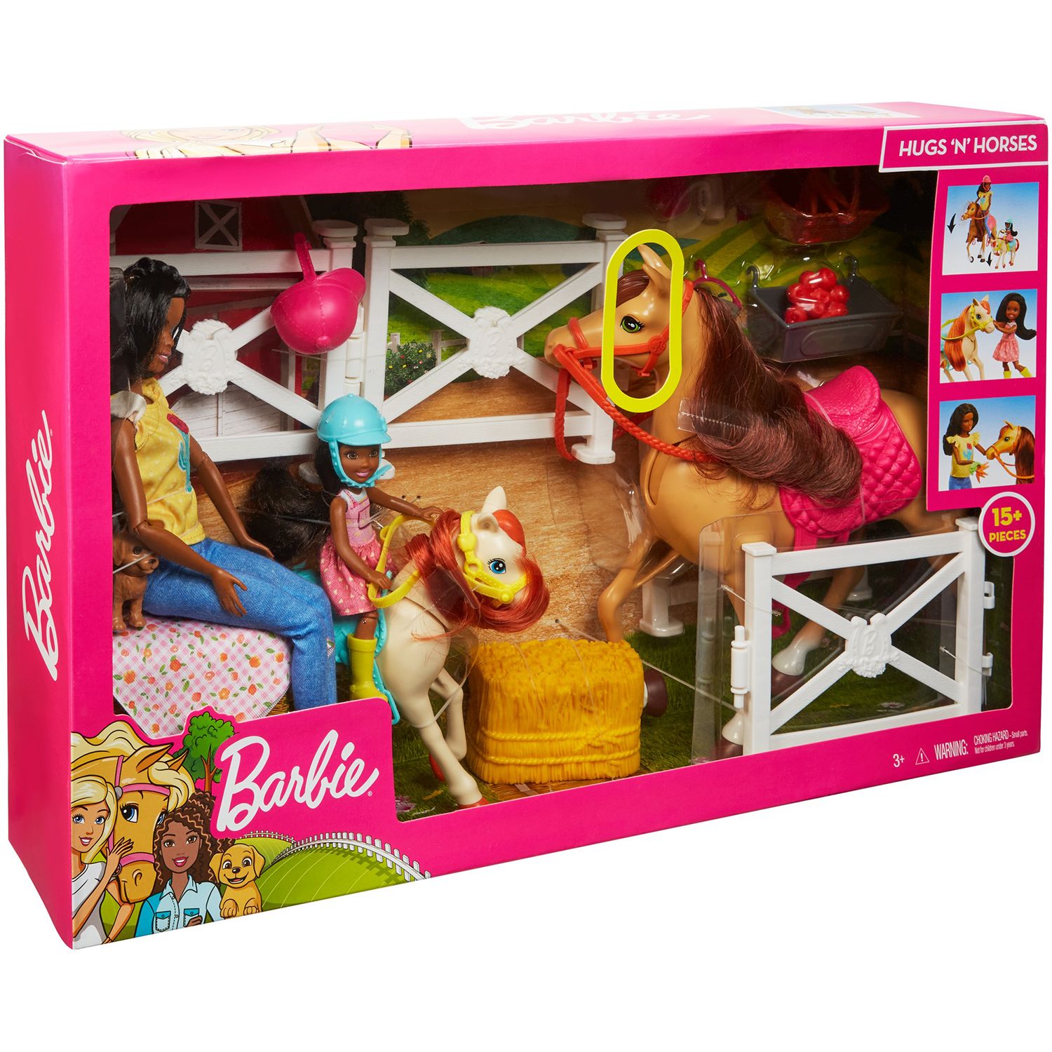 barbie pinktastic horse & dolls