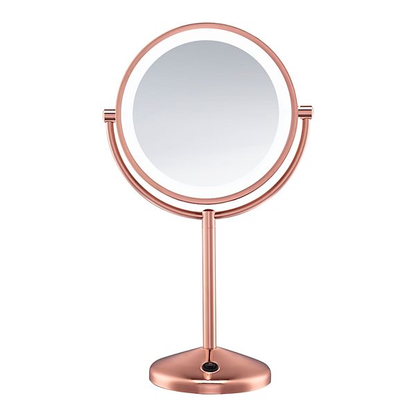 Rose gold light on sale up mirror