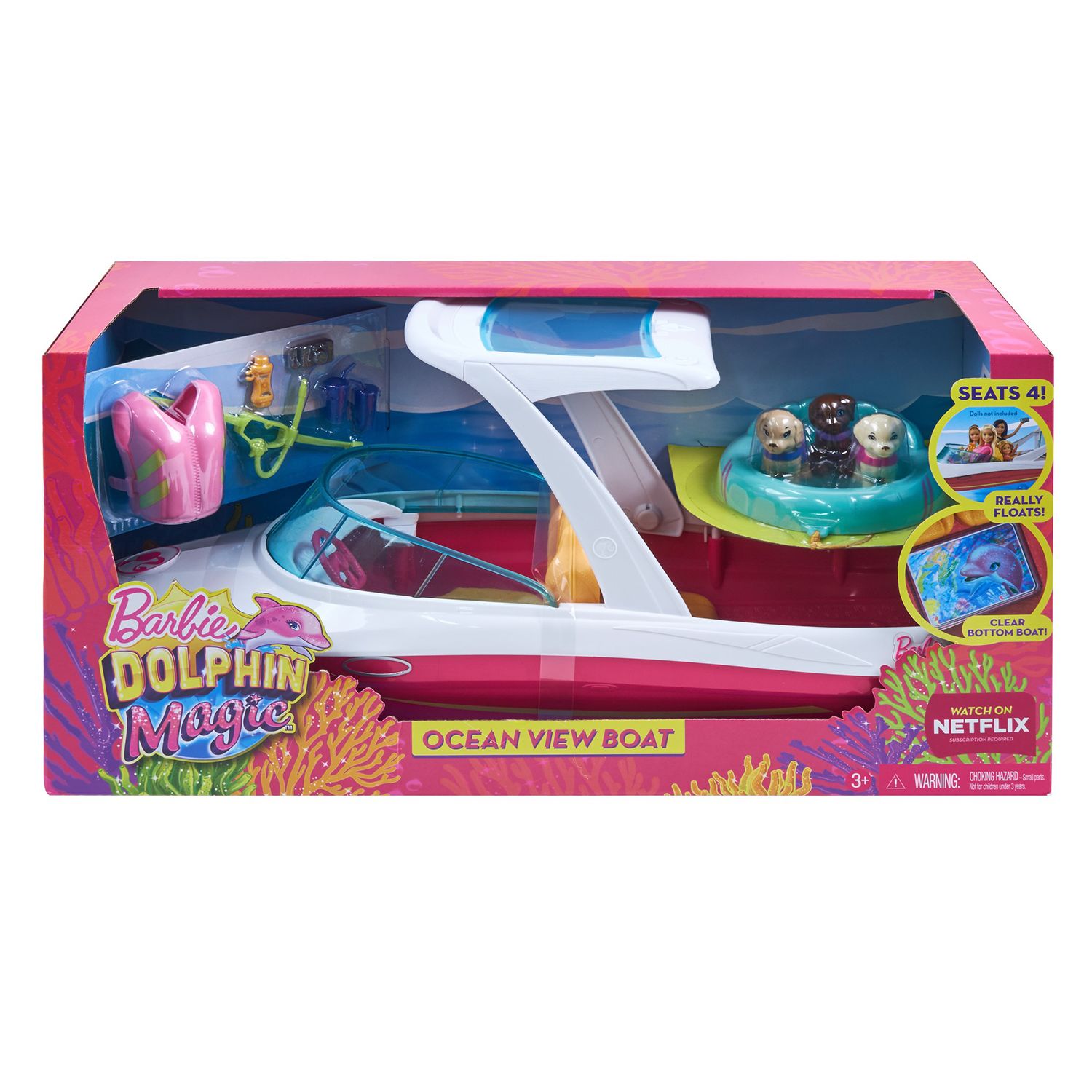 barbie dolphin magic boat set