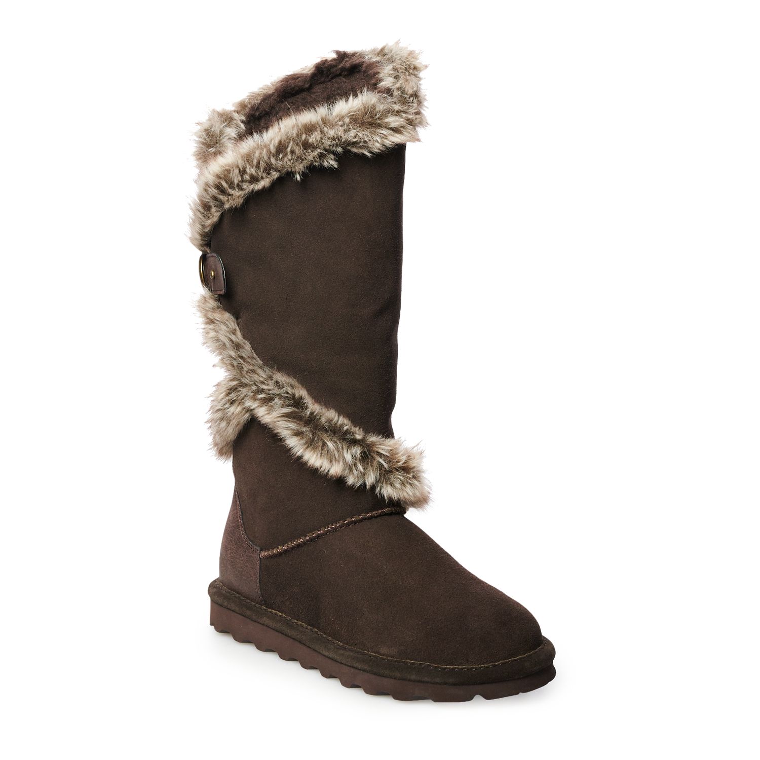 knee high winter boots with fur
