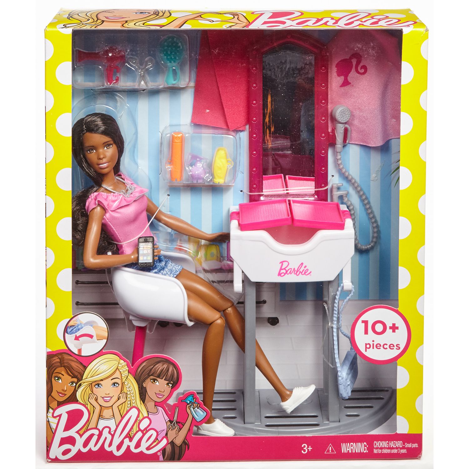 barbie doll salon set