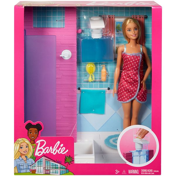 Barbie Doll And Shower Bathroom, Barbie Doll Bathtub Set