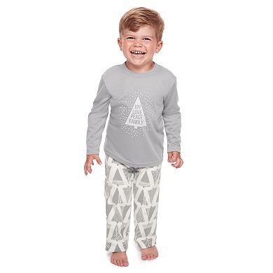 Toddler Jammies For Your Families Joy Love Peace Family Tee & Pants Pajama Set
