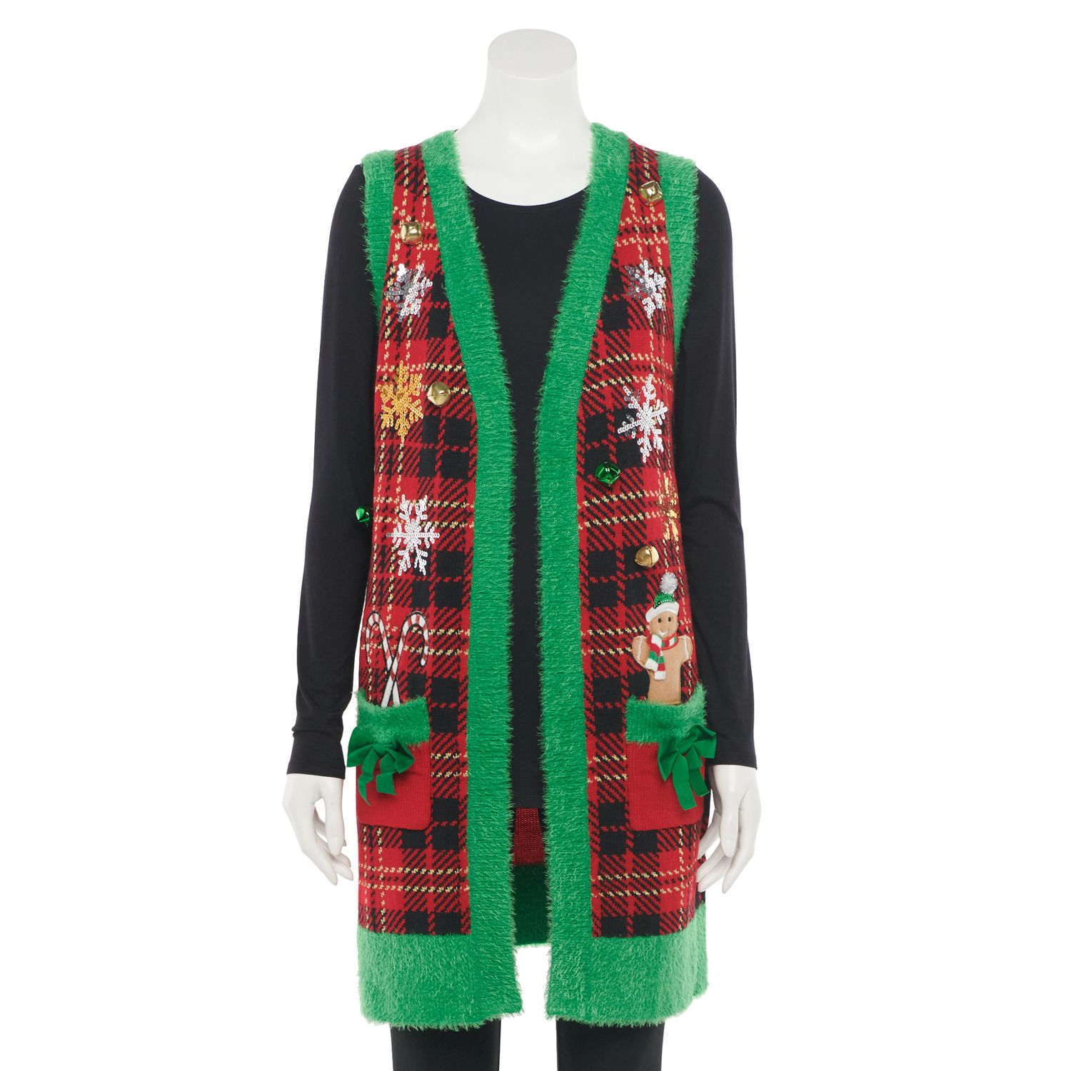 women's christmas sweater vest