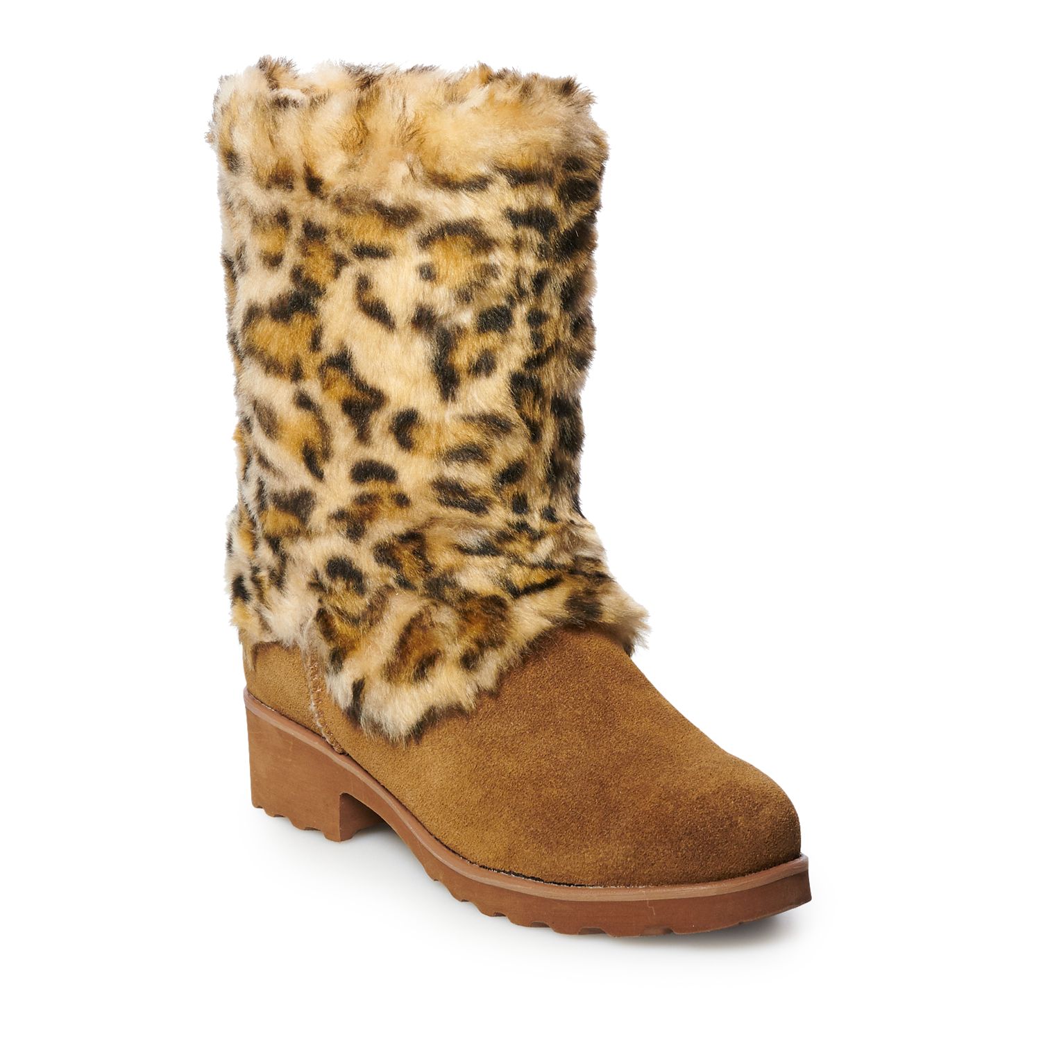 kohls leopard boots