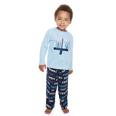 Toddler Boy Jammies For Your Families Hanukkah Family Tee & Pants Pajama Set