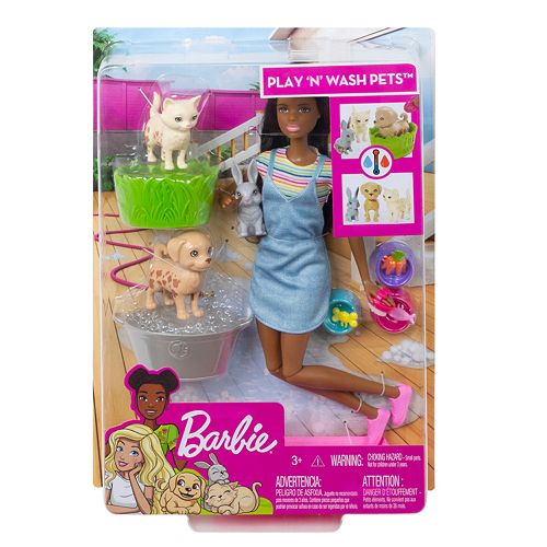 play and wash pets barbie