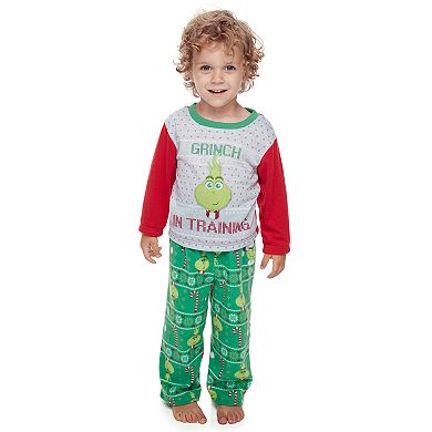 Toddler Jammies For Your Families The Grinch Top & Bottoms Pajama Set