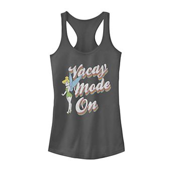 Disney's "Vacay Mode On" Tinkerbell Juniors' Tank Top