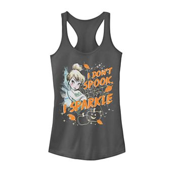 Disney's Peter Pan Tinkerbell I Don't Spook, I Sparkle Juniors' Racerback Tank Top