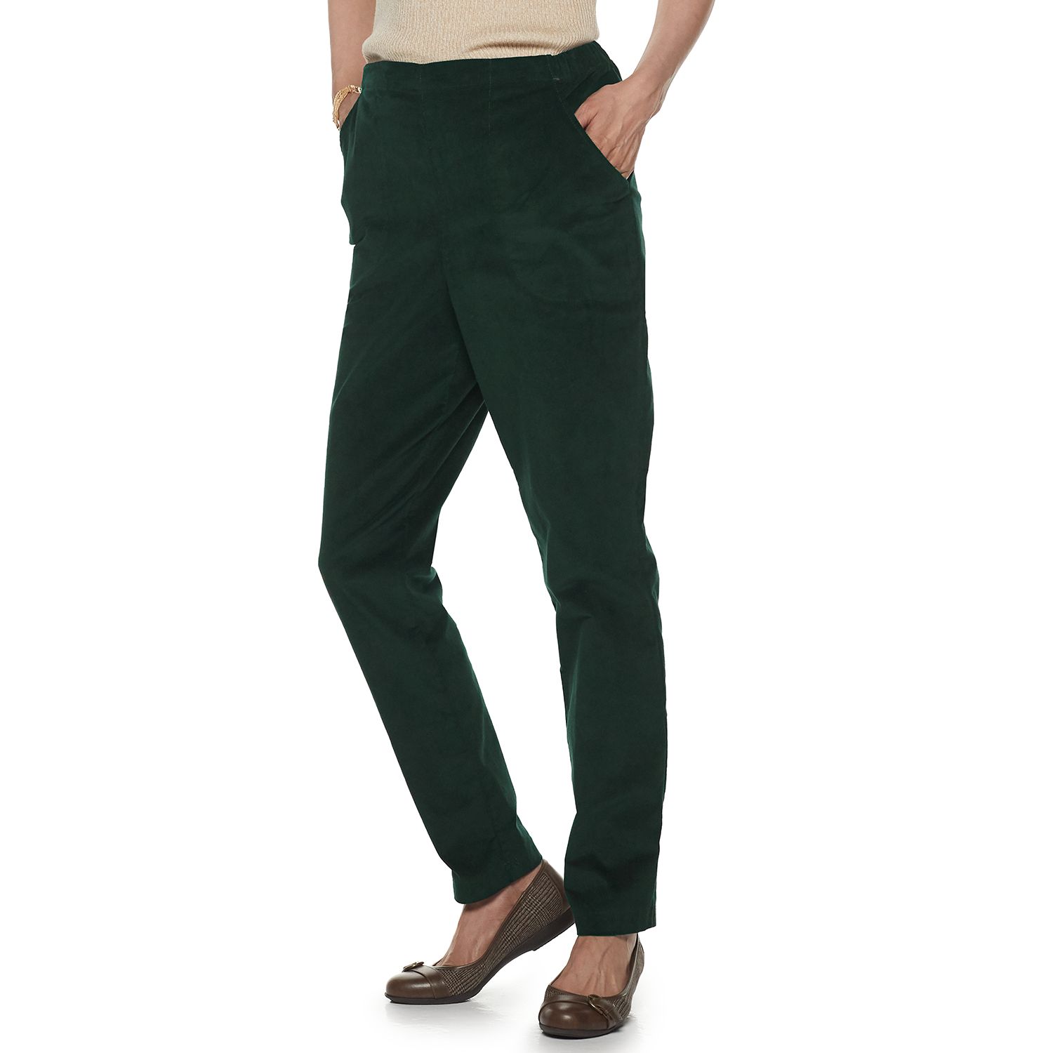 Pull-On Stretch Corduroy Pants