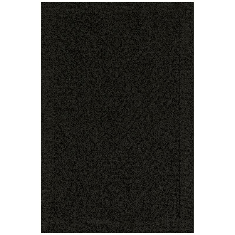 Maples Essex Area and Washable Throw Rug, Black, 5X7 Ft