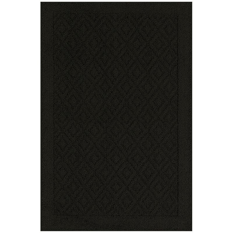 Maples Essex Area and Washable Throw Rug, Black, 5X7 Ft