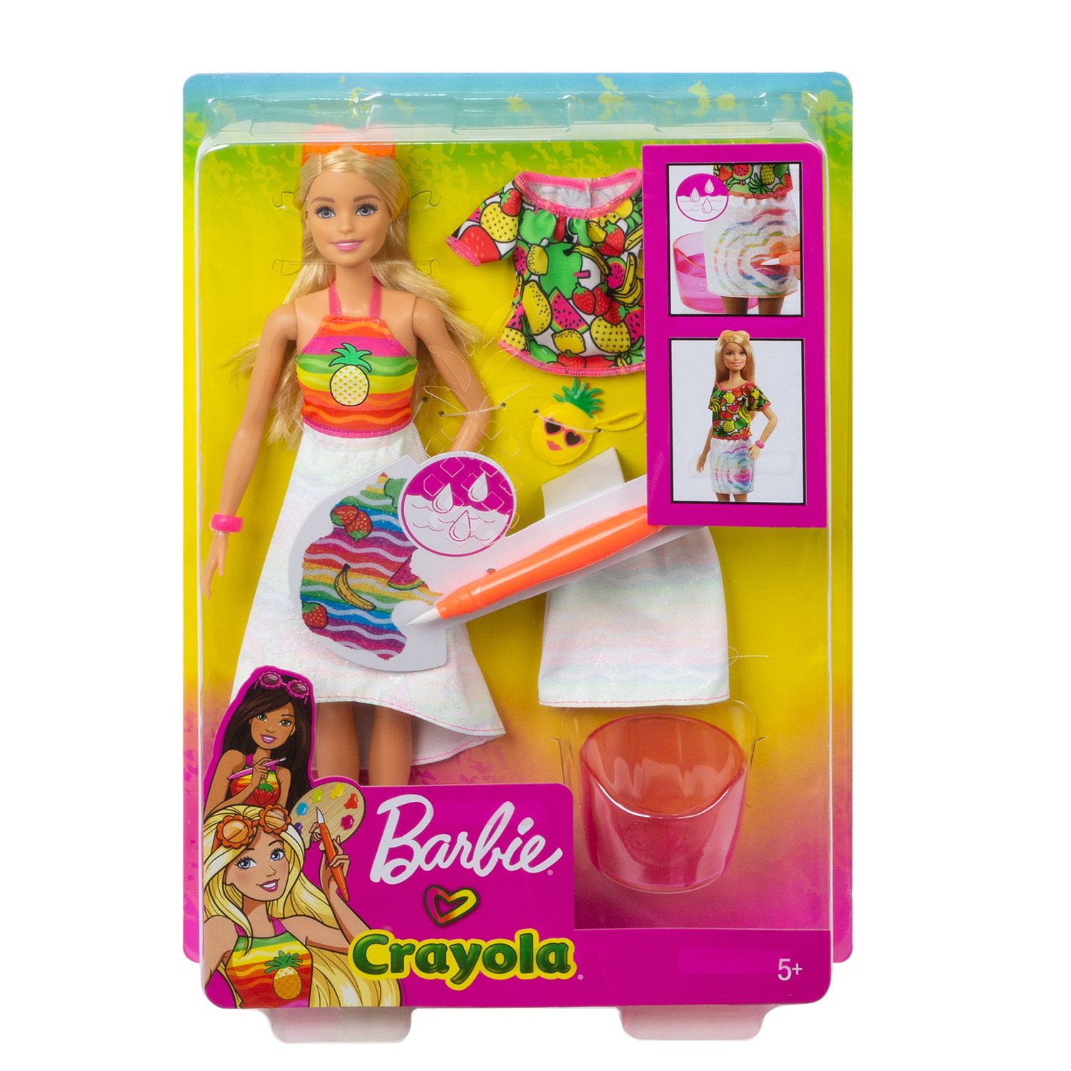 barbie crayola rainbow design