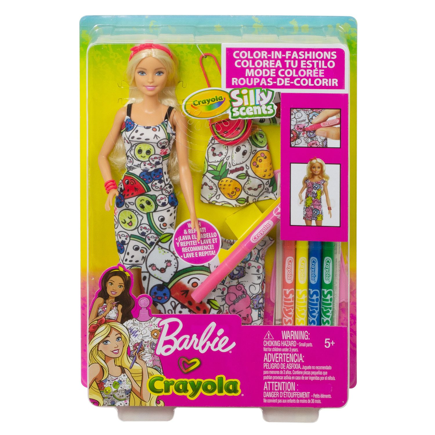 barbie crayola color in fashion doll