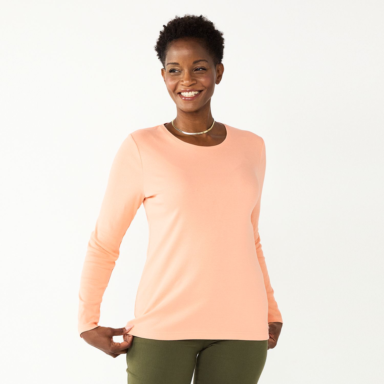 croft and barrow long sleeve tops