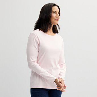 Women's Croft & Barrow® Essential Long-Sleeve Classic Crewneck Tee