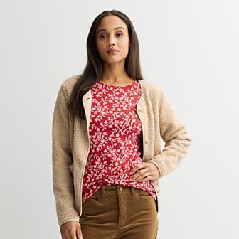 Women's Croft & Barrow® Essential Long-Sleeve Crewneck Tee